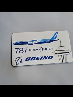 Boeing 787 Dreamliner Decorative Slim Box in White and Blue